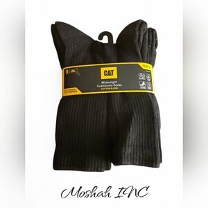 Caterpillar CAT Midweight Work Socks - Men’s 8-12 - Black - (8) Pairs